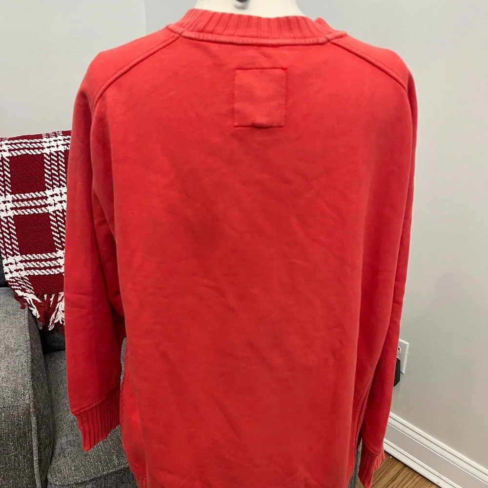 Aerie NWTS Coral Red Pink Oversized Mind In The‎ Mountains Loungewear Sweater - Picture 6 of 9